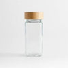 Premium Glass Storage Jar with Bamboo Lid – Airtight Kitchen Organizer Container