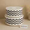 Premium Zigzag Pattern Food Storage Bowl – 1 Pc (Small or Large)
