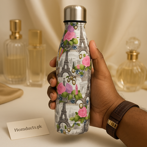 Paris Theme Insulated Water Bottle – Hot & Cold Stainless Steel Bottle