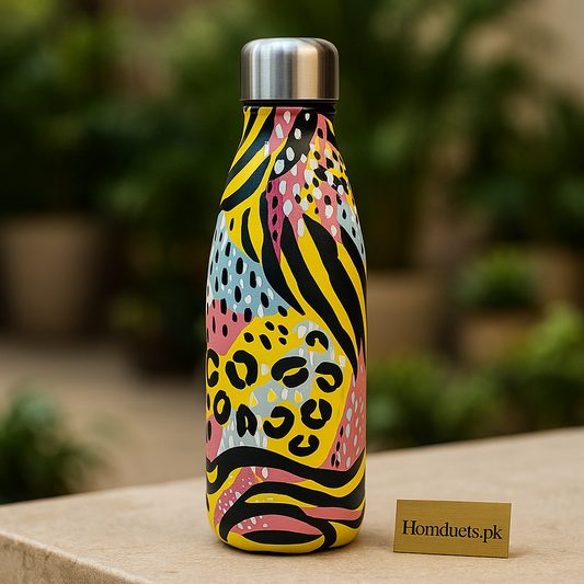 Luxury Printed Stainless Steel Insulated Water Bottle – Leakproof, Hot & Cold, 1 Pc