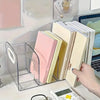 Premium Clear Acrylic Book Organizer – Multi Slot Desk File & Notebook Holder