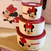 Disney Minnie Mouse 3-Piece Airtight Bowl Set – Premium Food Storage Containers (With Lids)
