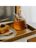 Bee Hive Glass Honey Jar With Dipper