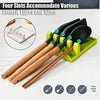 4-Slot Kitchen Utensil Rest & Spoon Holder – Multipurpose Countertop Organizer with Drip Tray