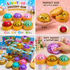 Light-Up Glitter Squishy Dim Sum Bun Toy with Case – 1 Pc