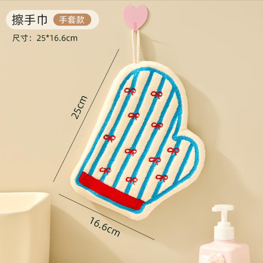 Cute Kettle-Shaped Microfiber Cleaning Towel with Hanging Loop – 1 Pc