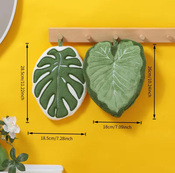 Tropical Leaf Shaped Soft Absorbent Towel – 1 Pc