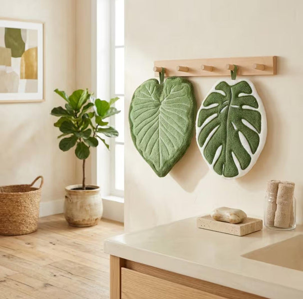 Tropical Leaf Shaped Soft Absorbent Towel – 1 Pc
