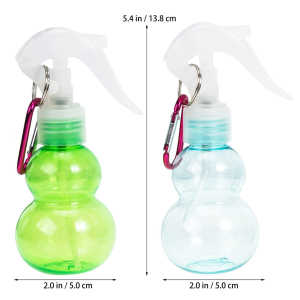 Portable Mini Trigger Spray Bottle with Carabiner Clip – Refillable Travel Mist Sprayer