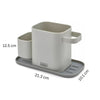 Joseph Joseph 3-in-1 Kitchen Sink Organizer with Drainage Tray – Grey
