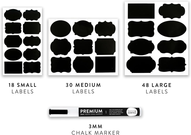 Chalkboard Labels – Reusable Kitchen Storage Sticker Set
