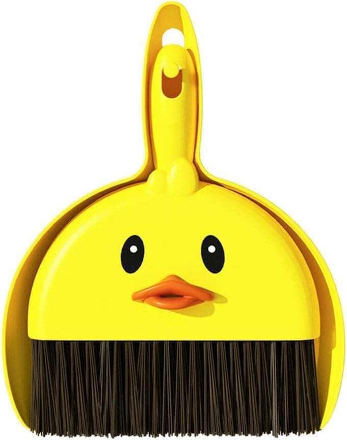 Duck-Shaped Mini Dustpan & Brush – Cute Desk Cleaning Set