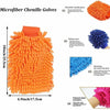 Chenille Microfiber Car Wash Mitt – Soft Scratch-Free Cleaning Glove