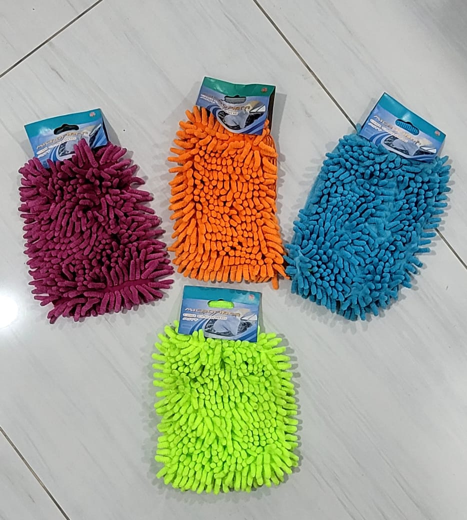 Chenille Microfiber Car Wash Mitt – Soft Scratch-Free Cleaning Glove