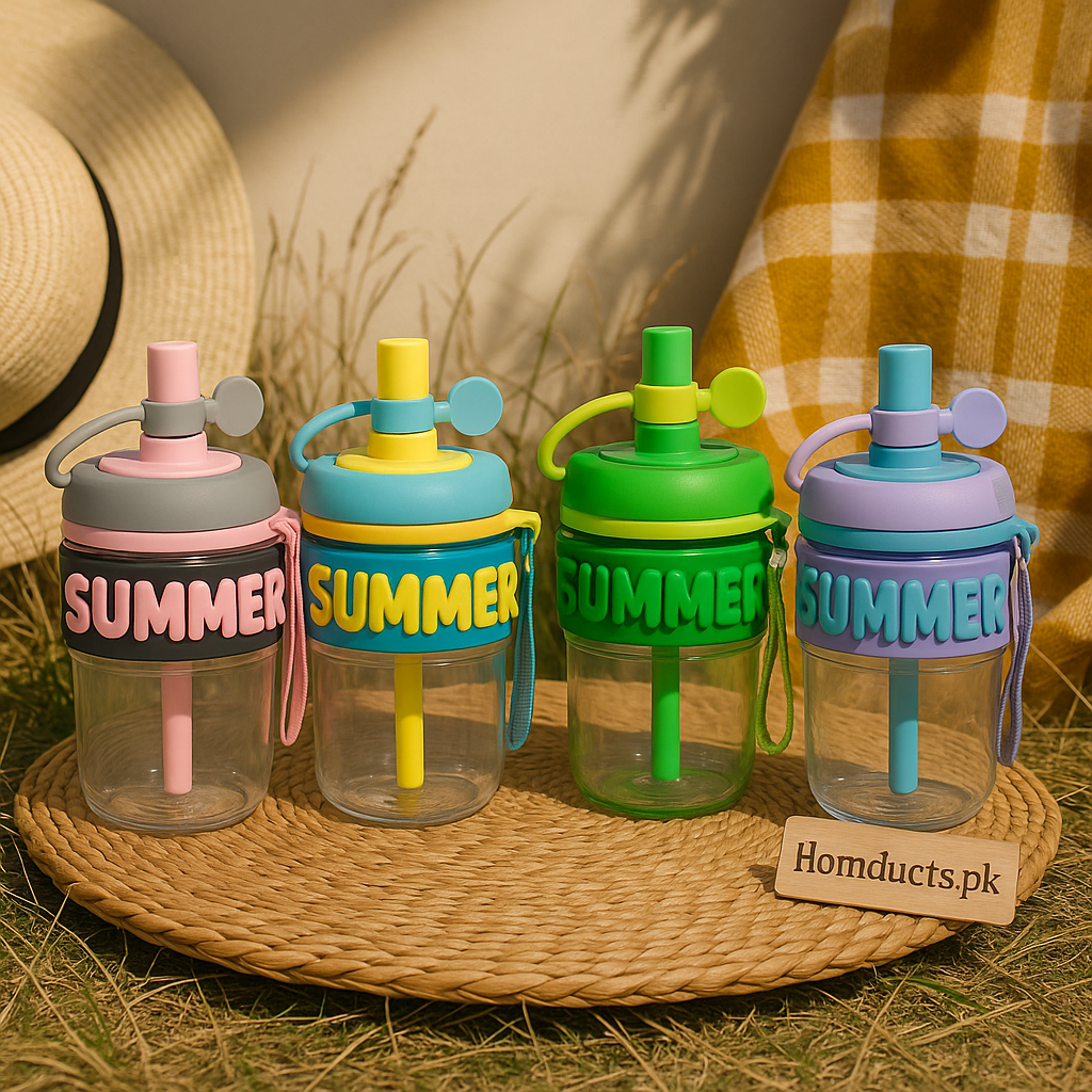 Summer Splash 500ml Kids Straw Bottle – Leakproof BPA-Free Sipper