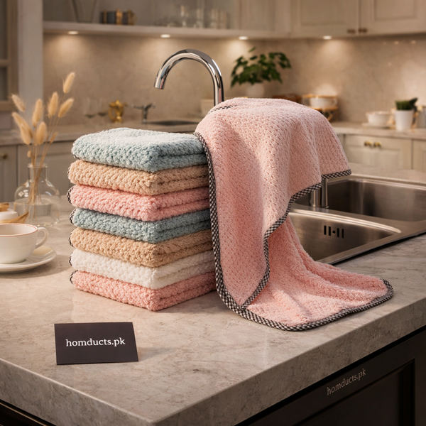 Premium Ultra-Absorbent Kitchen Cleaning Towels – 3 Pcs Multipurpose Microfiber Dish Cloth Set