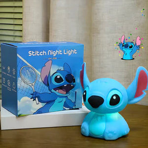 Stitch Silicone Touch Night Light LED Lamp – Cute Cartoon Bedside Lamp for Kids Room, Nursery & Bedroom