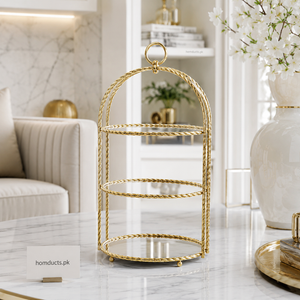 Luxury Gold 3-Tier Dessert & Serving Stand – Premium Modern Display Organizer