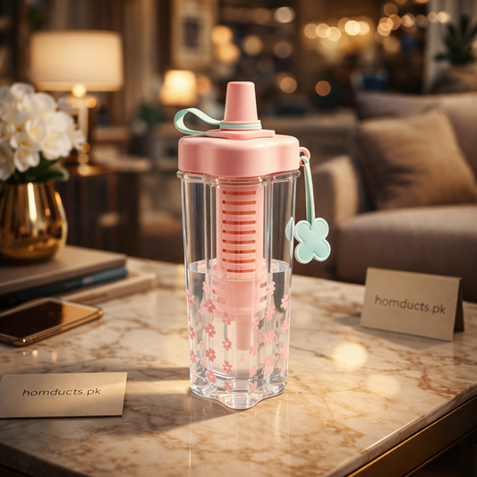 600ml Fruit Infuser Sipper Cup with Straw – Portable Hydration Bottle