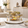 Luxury Ribbed Glass Double Handle Cooking Pot with Lid – 2.5L Heat Resistant Serving Casserole