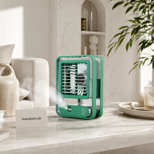 Homducts™ Portable Mist Cooling Fan – USB Rechargeable Mini Air Cooler & Humidifier