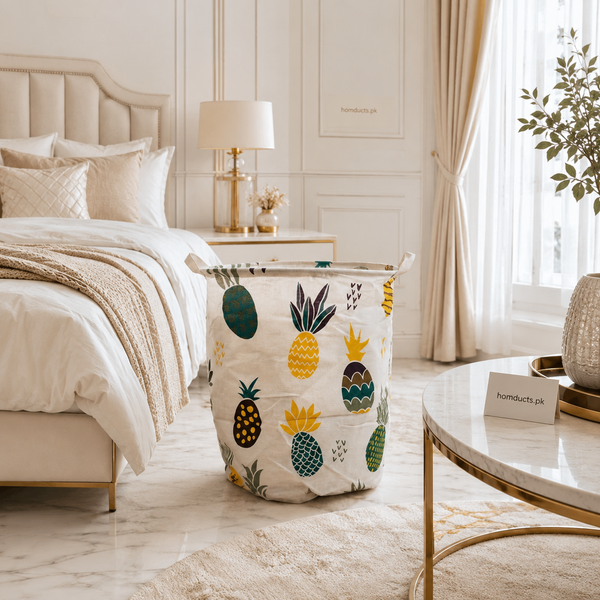 Luxury Foldable Waterproof Laundry Basket – Large Storage Hamper with Random Printed Designs
