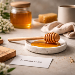 Elegant Wooden Honey Dipper – Premium Honey Drizzle Stick (1 PC)