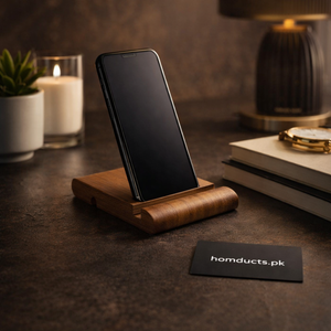 Premium Wooden Mobile Stand – Elegant Desk Phone Holder for Home & Office