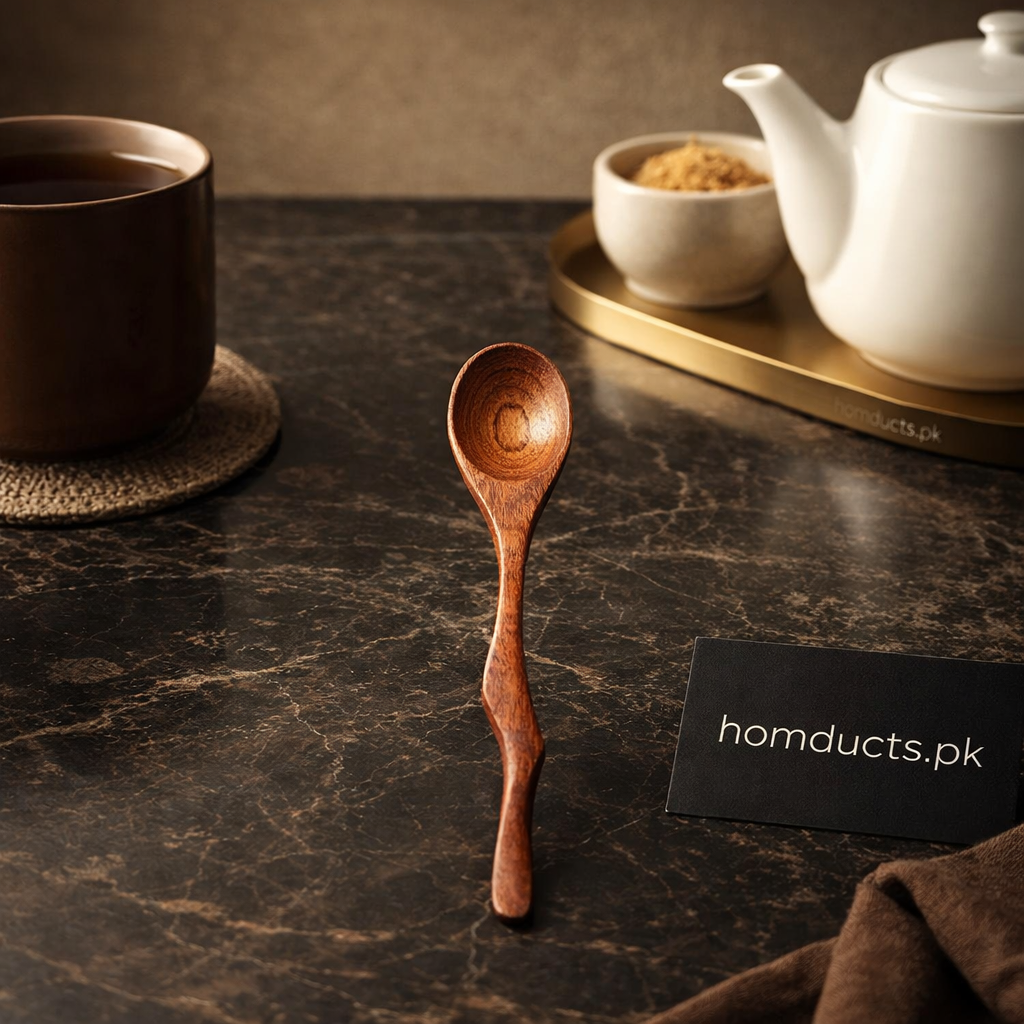 Premium Wooden Tea Spoon – Elegant Natural Stirring Spoon for Tea, Coffee & Desserts