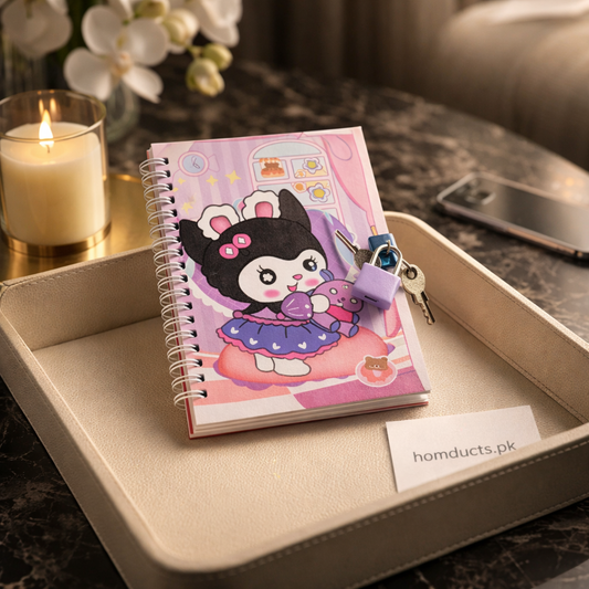 Luxury Mini Lock Diary Notebook – Cute Cartoon Pocket Journal with Key Lock