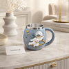 Astronaut Moon Stainless Steel Coffee Mug with 3D Space Design – 450ml