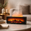 Premium Electric Flame Humidifier Fireplace – Tabletop LED Mist Heater Effect