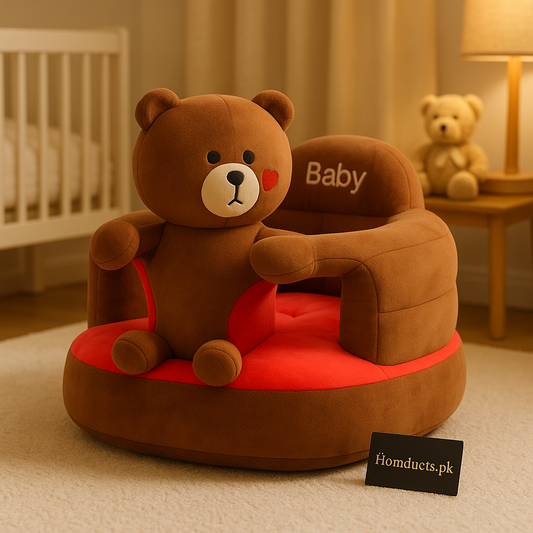 Plush Bear Baby Support Seat – Soft & Comfortable Sitting Chair for Infants
