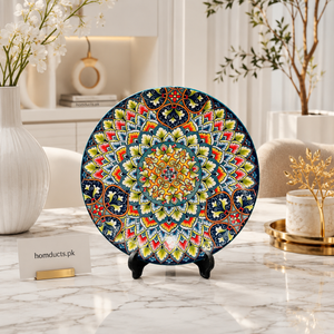 10-Inch Hand-Painted Mandala Decorative Ceramic Plate