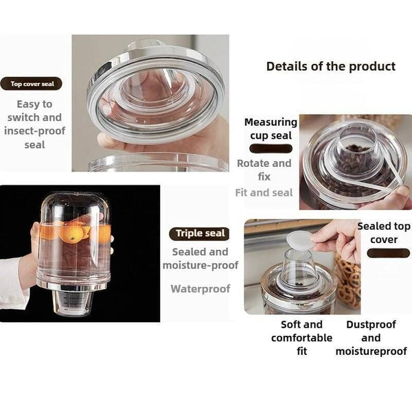 Luxury Airtight Kitchen Storage Jar – Multi-Purpose Transparent Food Container (Available in 4 Sizes)