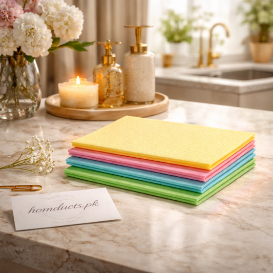 Premium Ultra-Absorbent Cellulose Cleaning Cloths (Pack of 5)