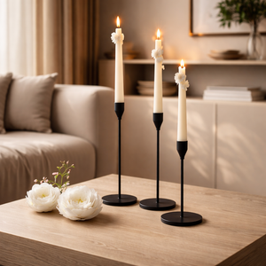 Luxury 3-Piece Metal Candle Stand Set – Elegant Tall Decorative Holders for Modern Home Décor