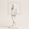 Minimalist Thinker Frame Sculpture – Modern Abstract Home Décor Showpiece