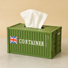 Container-Style Tissue Box – Premium Shipping Container Design for Home & Office
