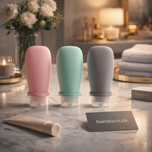 Luxury Silicone Travel Lotion Bottles Set – Leakproof Squeeze Containers for Toiletries (3 Pcs)