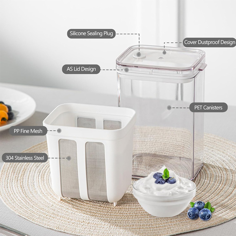 Premium Greek Yogurt Strainer Container – Whey Separator & Thick Yogurt Maker