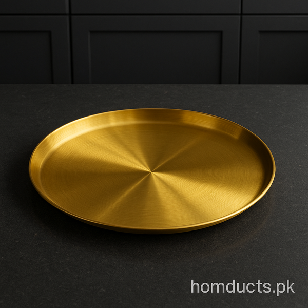 Luxury Golden Metal Round Fruit Tray – Premium Serving & Decorative Centerpiece (Multiple Sizes)