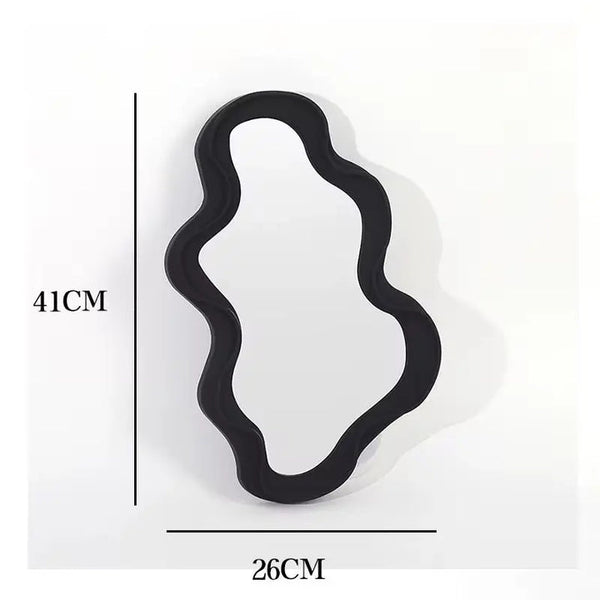 Luxury Irregular Wavy Wall Mirror – Modern Aesthetic Décor