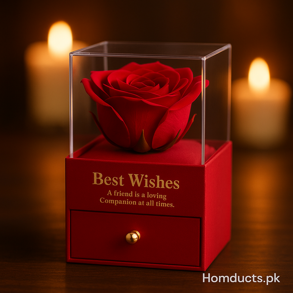 Luxury Preserved Rose Gift Box with Drawer – Best Wishes Forever Flower for Special Occasions