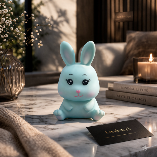 Cute Bunny LED Night Lamp – Soft Glow Decorative Table Light for Kids Room & Bedroom (Single Light Mode)