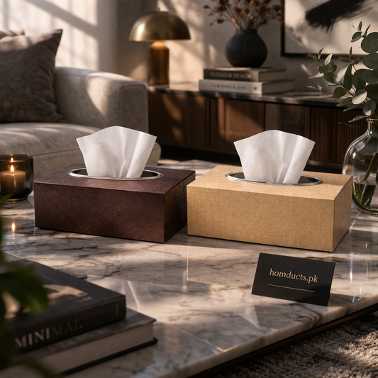 Luxury Tissue Box Holder – Premium Tabletop Napkin Organizer (1 Pc)