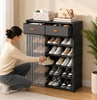 Luxury Modular Shoe Storage Cabinet with Drawers & Dustproof Cover – Multi-Tier Shoe Organizer Rack