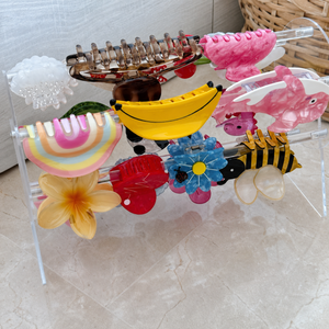 Transparent Acrylic Hair Claw Clip Organizer & Display Stand (Box packing)