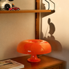 Modern Mushroom Table Lamp – Retro Orange Decorative Desk Light