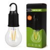 Rechargeable LED Camping Bulb Lamp – Warm Light, Portable Hanging Hook, Type-C Charging